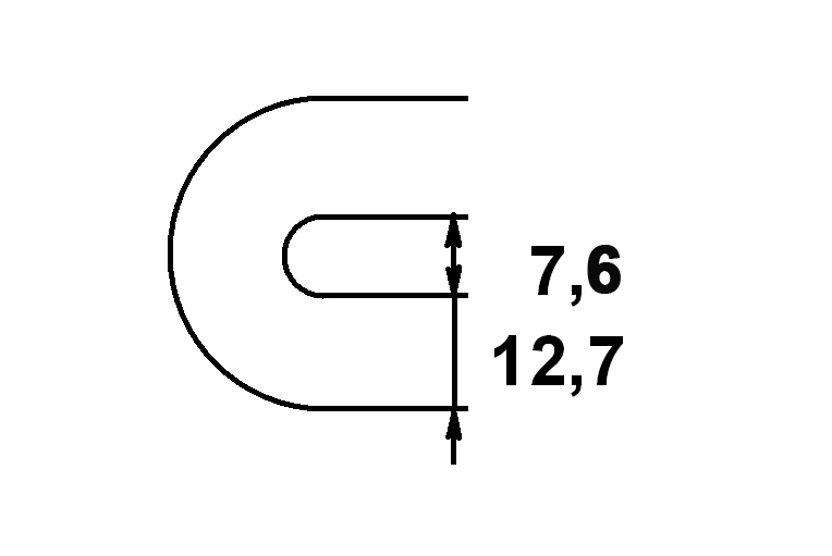 Halbtonbogen 0,5 x 12,7 mm Getzen TR300 Typ